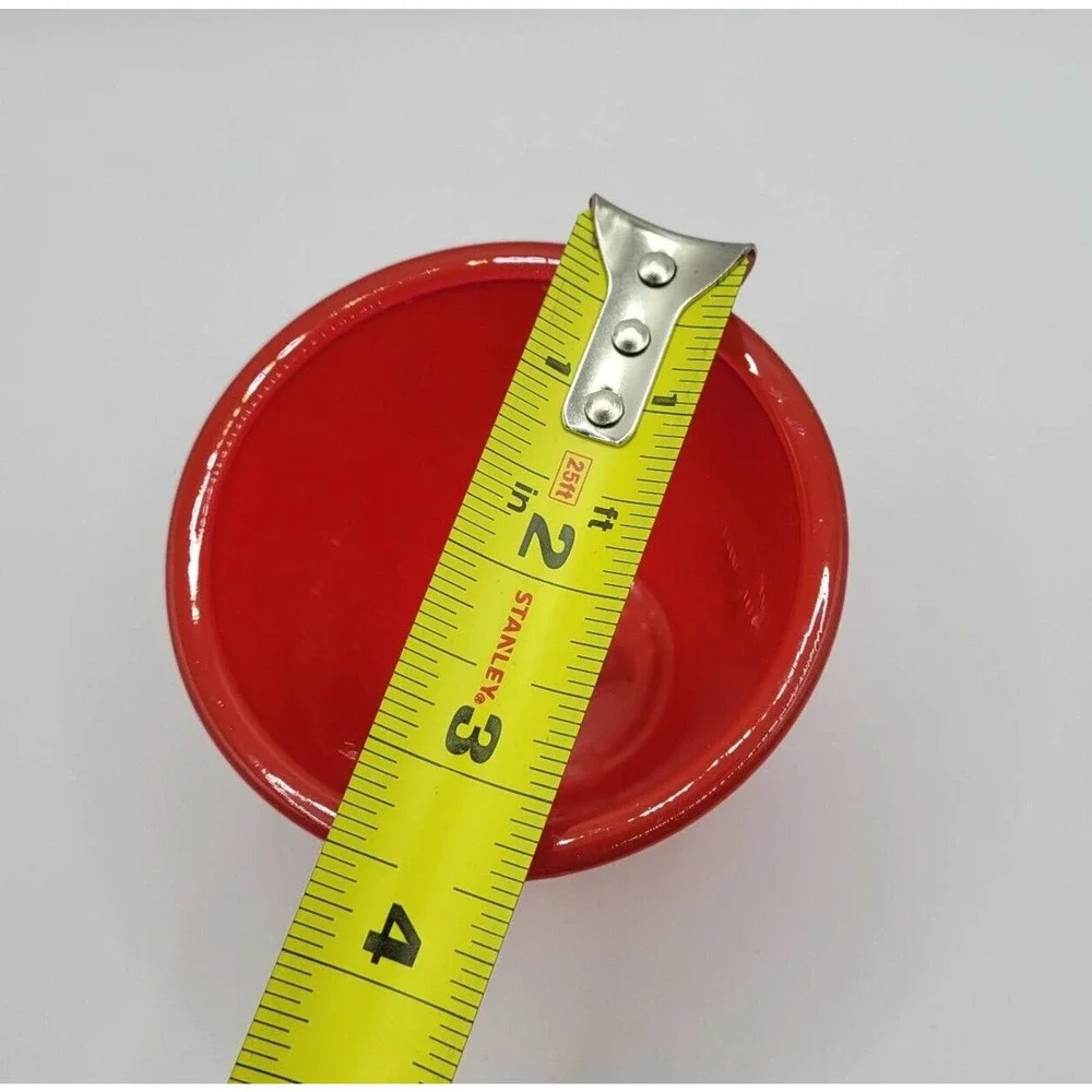 Crate & Barrel Lolli Tomato Red Glass Votive Candle Holder Made in Germany